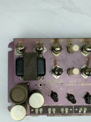 Vintage Rockola Stereo Amplifier 36855 A - jukebox hi - fi rhapsody rock ola 2