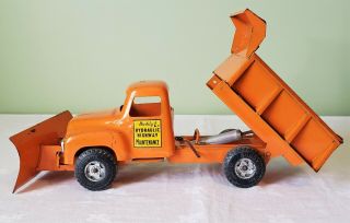 Buddy L Toys Ford Cab HYDRAULIC HIGHWAY MAINTENANCE DUMP TRUCK w/PLOW 50s V RARE 6