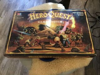 Vintage Hero Quest 1990 Board Game System Complete Milton Bradley,  Expansn Pack