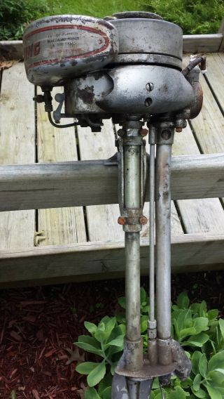 Vintage Sea King 1hp Outboard Motor By Evinrude Mfg 1946