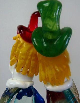 Murano Art Glass Large Very Rare Conjoined clowns Never have seen one before 10