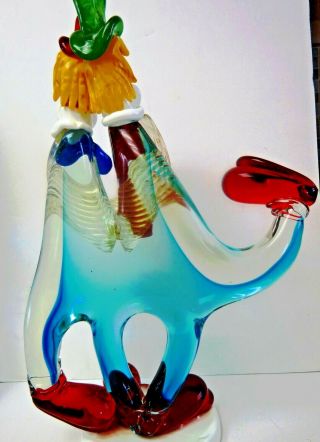 Murano Art Glass Large Very Rare Conjoined clowns Never have seen one before 3