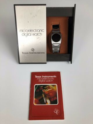 Texas Instruments Vintage Led Digital Watch Mens From 1975 - Collectible