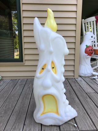 Vintage “empire” Halloween Melting Candle 2 Side Scary Ghost Blow Mold 36” Tall