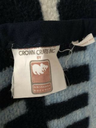 Vtg Crown Crafts Acrylic Blanket Throw 60x80 Farm Animals Sheep Ducks Pigs Cows 5