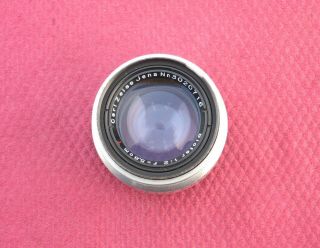 Carl Zeiss Jena red T 58mm 5,  8cm f2.  0 Biotar 17 blades rare 3020716 2