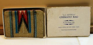 Vintage La Azteca Chimayo Zippered Wool Bag/pouch