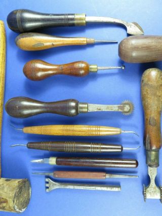 Vintage Leatherworking Tools Cobblers Saddlers Leather Tools 8