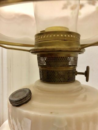 Vintage Aladdin Simplicity Alacite Oil Kerosene Lamp w/ Glass Shade & Hurricane 4