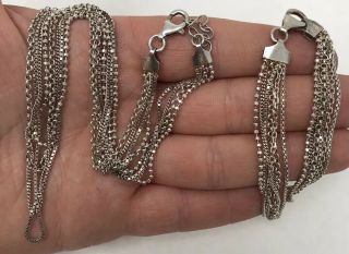 Silver Designer Necklace And Matching Bracelet Ga
