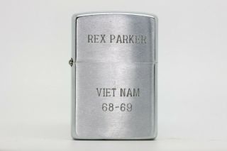 Vintage Vietnam Zippo Lighter Rex Parker Viet Nam 1968 - 1969 1968
