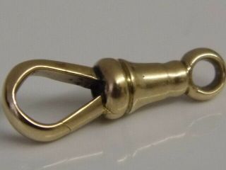 An Antique Victorian 9ct Yellow Gold Dog Clip For Albert Watch Chain