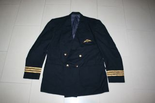 Vintage Qantas Australia Australian Airline Captain Pilot Jacket L Mens 1980s