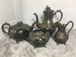 Gorgeous Vintage Silver Plated Tea Set - (silver Plate)