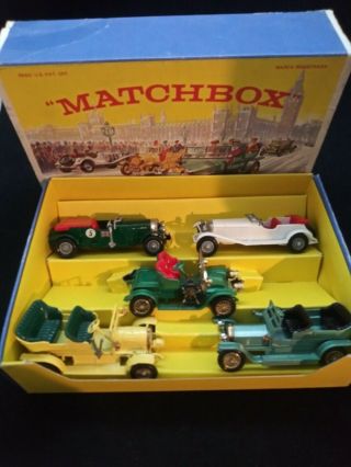 Matchbox 1964 G - 7 Veteran & Vintage Set With Insert Mib