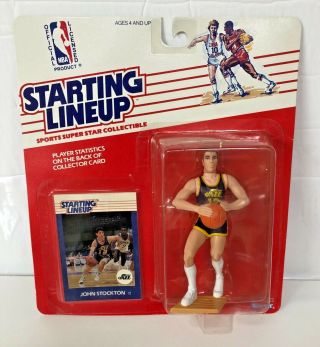 1988 Starting Lineup Basketball - John Stockton - Jazz - Clear Bubble - Rare