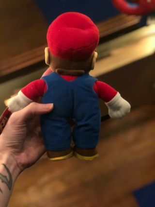 Nintendo Plush KellyToy Mario Plush FIRST PRINT RARE VARIANT Black Eyes 2001 VTG 2