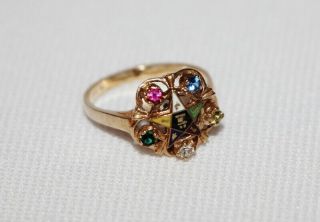Vintage 10k Yellow Gold Ladies Ring - Order Of The Eastern Star