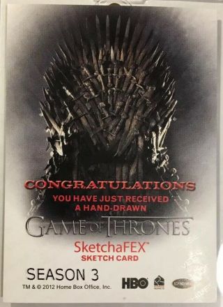 Drogon Game Of Thrones Sketch 1/1 Unique Very Very Rare One Of A Kind 2