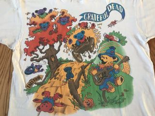 Vintage Grateful Dead Shirt Xl Rise And Fall Tour Scarecrow 1993 Rare White