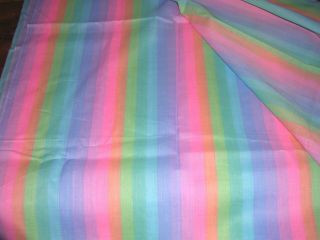 113M Vintage COTTON BLEND Fabric PASTEL RAINBOW COLORS 45 
