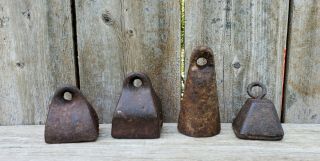 Four Vintage Cast Iron Decoy Weights 5