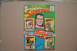 Superman 100 (vol 1) Golden Age Graded 4.  0 (rare Hard To Find)