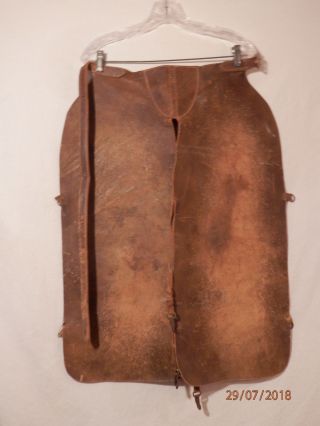 Vintage Leather Cowboy Chaps North & Judd Anchor Buckle