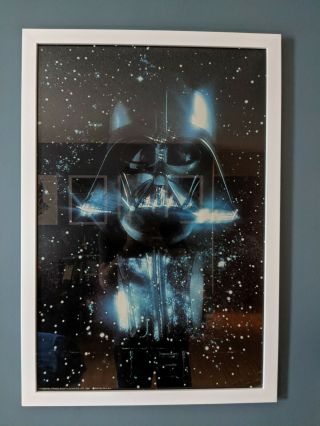 Rare Vtg 80s Darth Vader Poster Star Wars Empire Strikes Back Lobby Card 20x30