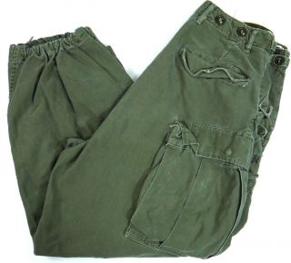 Vintage M51 Military Cargo M1951 Korean Field Trousers Og - 107 Pants Mens S 31x26