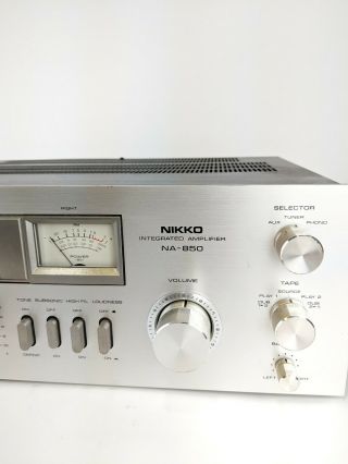 Nikko NA - 850 Integrated Stereo Amplifier Vintage - and 3