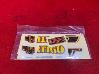 Nos Vintage Gt Vertigo Frame Sticker Set Bmx Freestyle Racing