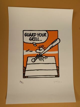 Mark Drew Guard Your Grill Print Poster X/100 Rare Orange