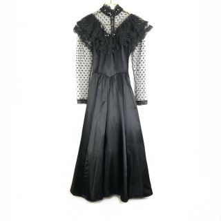 Vintage Gunne Sax Lace Ruffle Formal Prom Dress Size 7