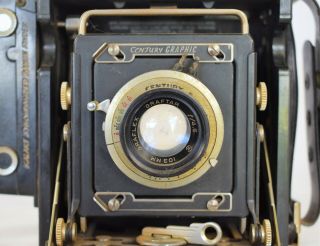 Vintage Century Graphic Graflex Camera 103mm F4.  5 Lens 4