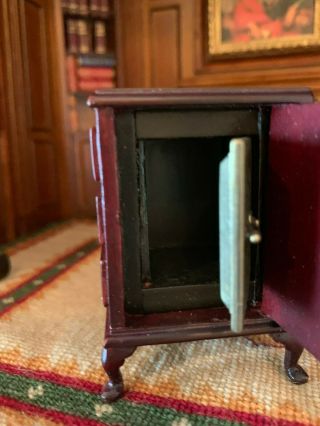 Vintage Miniature Dollhouse Artisan EARLY Bespaq RARE Wood Hidden Safe Cabinet 5