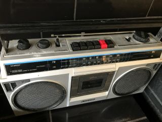 SHARP M9802F Stereo Retro Boombox Vintage Radio Cassette Recorder 3