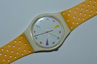 1987 Vintage Swatch Watch Gw109 Tutti Frutti Unisex Swiss Quartz Plastic Origina