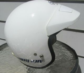 Minty Vintage Shoei Rj - 101v Motorcycle Helmet Size Medium Open Face White