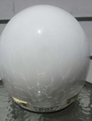 MINTY VINTAGE SHOEI RJ - 101V MOTORCYCLE HELMET SIZE MEDIUM OPEN FACE WHITE 4