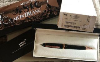 Rare Montblanc 90 Years Anniversary Legrand Ballpoint Pen Black/rose Gold 111069