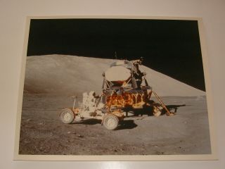 Apollo 17 Cernan Lunar Module & Rover " A Kodak Paper " 8x10 Vintage Nasa Photo