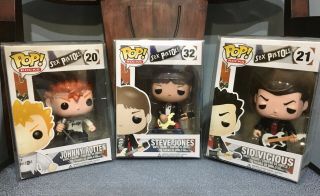 Set Of 3 Figures Funko Pop Rock Sex Pistols Rare Hard To Find Ships From Us