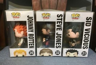 Set of 3 Figures FUNKO POP ROCK SEX PISTOLS Rare Hard to Find Ships from US 2