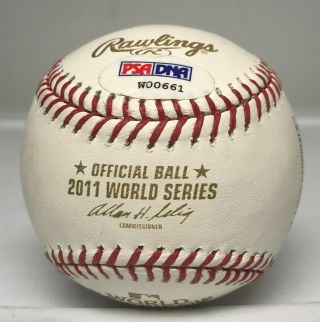 Albert Pujols Signed 2011 World Series Baseball Autographed PSA/DNA LOA RARE 2