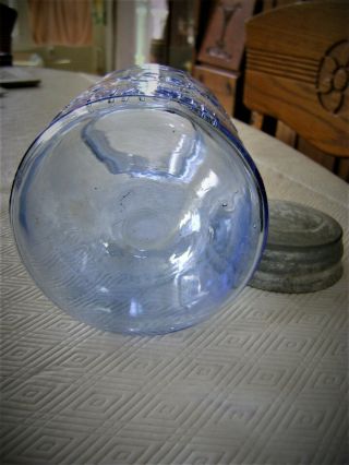 Antique/Vintage Kerr Self Sealing Mason Fruit Jar BREATH TAKING CORNFLOWER BLUE 4