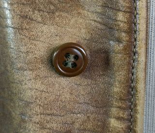 Vintage 1940s Button Front Capeskin Chinstrap A2 Leather Civil Flight Jacket 44 6