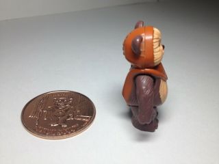 1985 Kenner Star Wars Ewok Wicket Cartoon Figure with coin Vintage rare 3