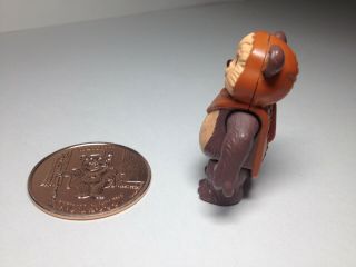 1985 Kenner Star Wars Ewok Wicket Cartoon Figure with coin Vintage rare 4