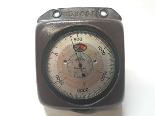 Vintage Thommen Altimeter Barometer 19 Jewels 5000m Leather Case Switzerland